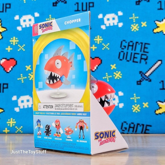 Jakks Pacific Sonic the Hedgehog Chopper 2.5" Collectible Video Game Figure New - Picture 3 of 11